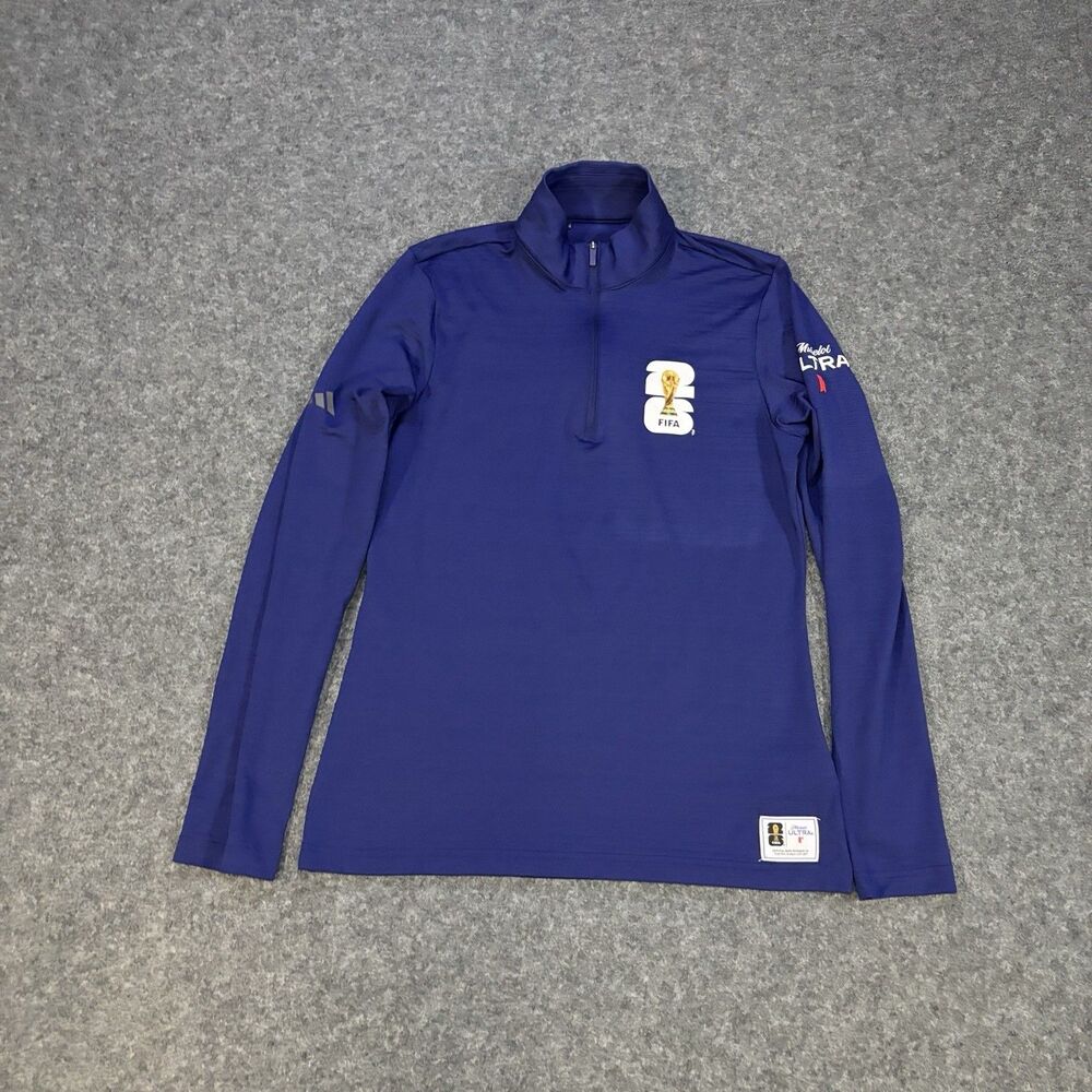 Adidas FIFA World Cup 2026 1/4 Zip Pullover Women’s Small Blue